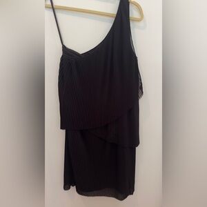 Black one-shoulder dress. Worn once.